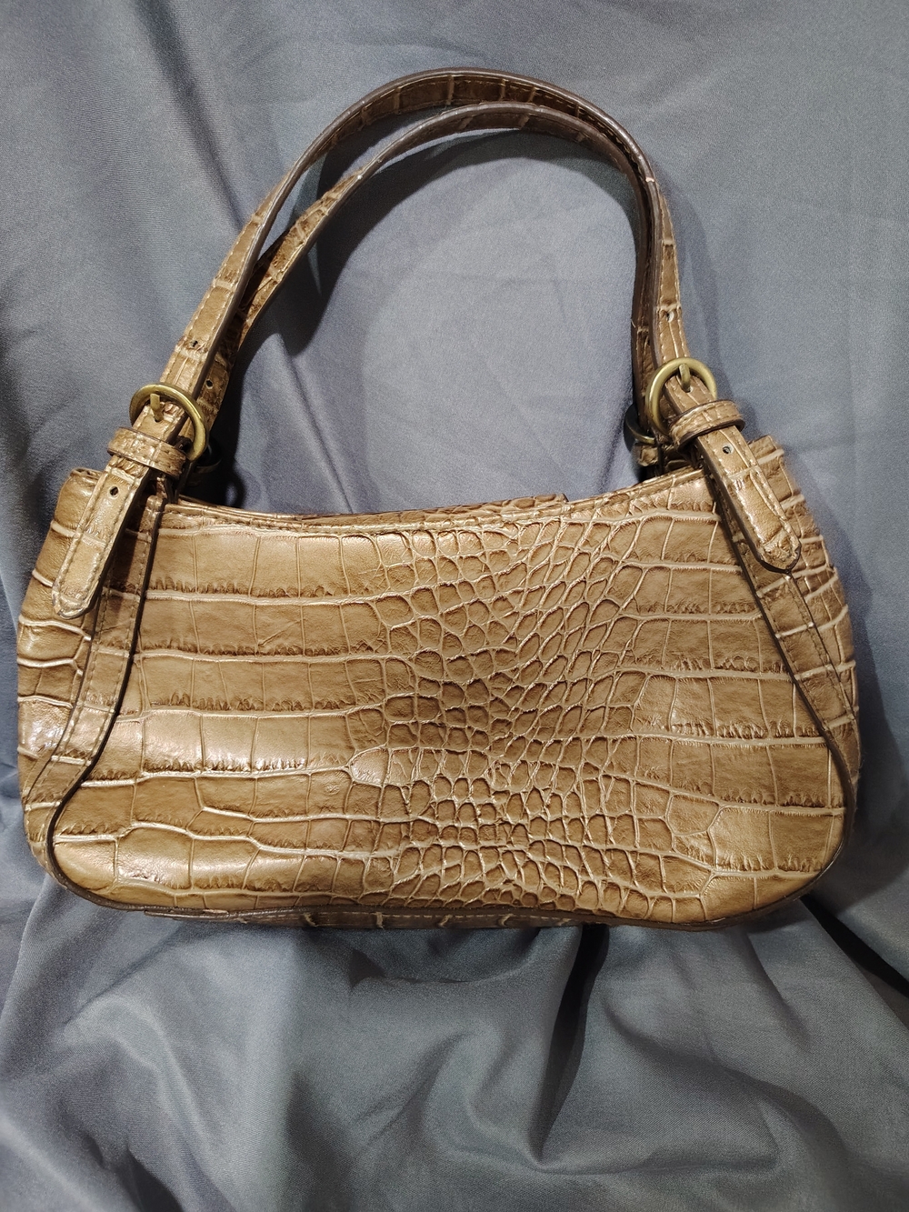 Sonoma Croc-Embossed Shoulder Bag in Taupe